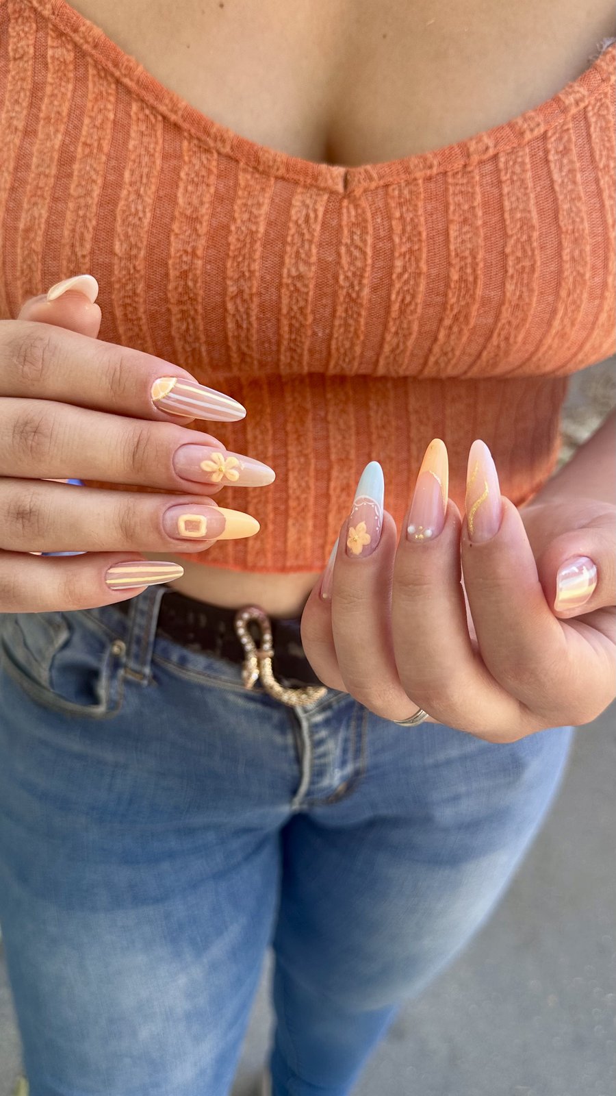 Rallongement pop it nail art